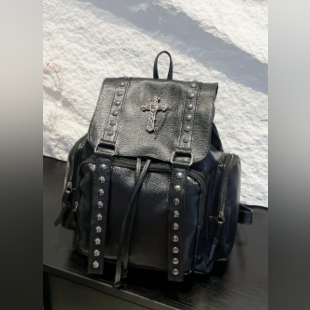 Luxury Leather Shoulder Backpack